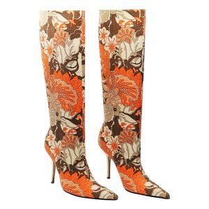 Dolce & Gabbana Floral High Boots - Made in Italy